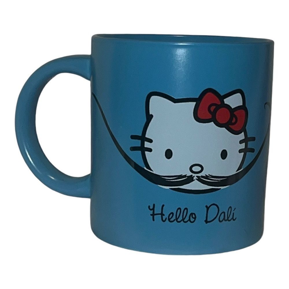 Hello Kitty Hello Dali Coffee Mug Blue 2015 Unemployed Philosophers Guild EUC